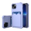 Card Armor Case cover for iPhone 11 card wallet Air Bag armored housing light blue