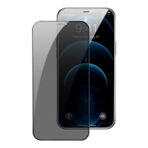 Baseus 2x Full screen 0,3 mm Anti Spy tempered glass with a frame iPhone 12 Pro / iPhone 12 (SGAPIPH61P-KS01) (case friendly)