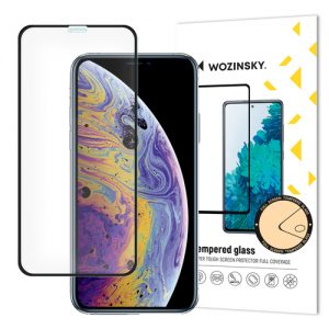 Wozinsky Tempered Glass Full Glue Super Tough Screen Protector Full Coveraged with Frame Case Friendly for Apple iPhone 11 Pro / iPhone XS / iPhone X black