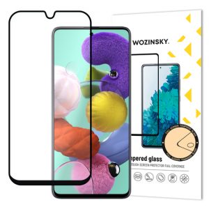 Wozinsky Tempered Glass Full Glue Super Tough Screen Protector Full Coveraged with Frame Case Friendly for Samsung Galaxy A51 black
