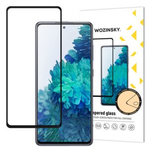 Wozinsky Tempered Glass Full Glue Super Tough Screen Protector Full Coveraged with Frame Case Friendly for Samsung Galaxy A72 4G black