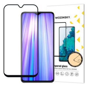 Wozinsky Tempered Glass Full Glue Super Tough Screen Protector Full Coveraged with Frame Case Friendly for Xiaomi Redmi Note 8 Pro black