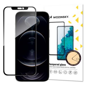 Wozinsky Tempered Glass Full Glue Super Tough Screen Protector Full Coveraged with Frame Case Friendly for iPhone 13 Pro Max black